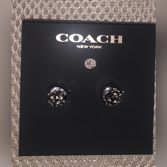 Coach Open Circle Stone Stud Earrings!Memorial Day Special!🇺🇸 FREE GIFT ♥️🤍💙 - Picture 2 of 3